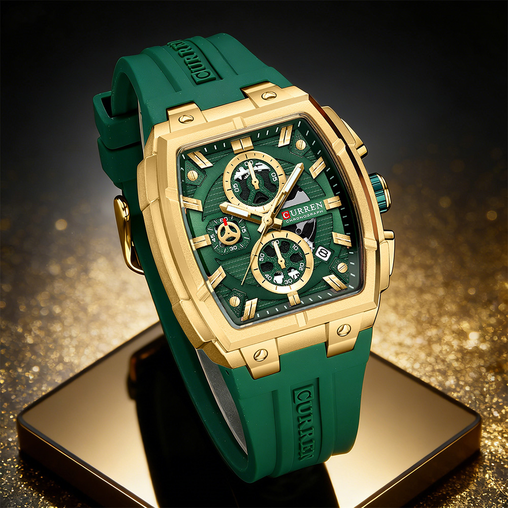 Luxury Watch With Bracelet - CURREN Lüks Vintage Erkek Spor Kronograf