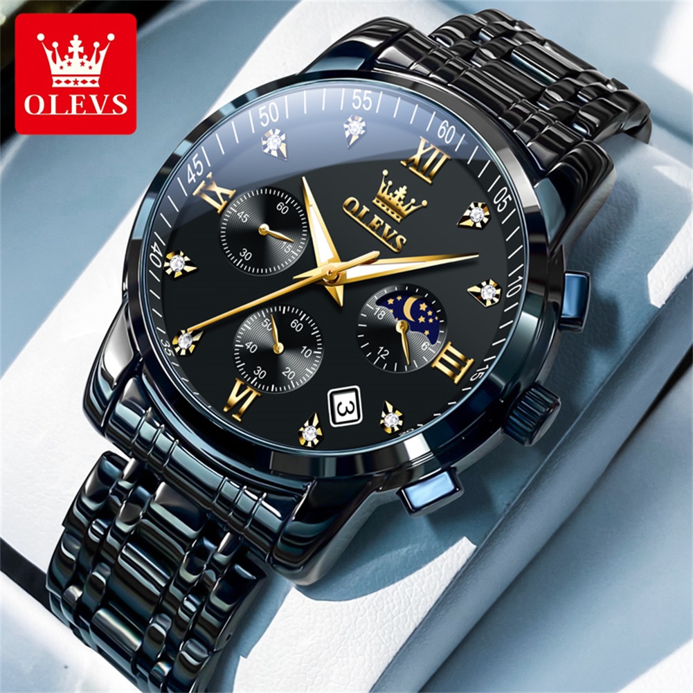 Luxury Watch Men - OLEVS Popüler erkek saatleri paslanmaz çelik