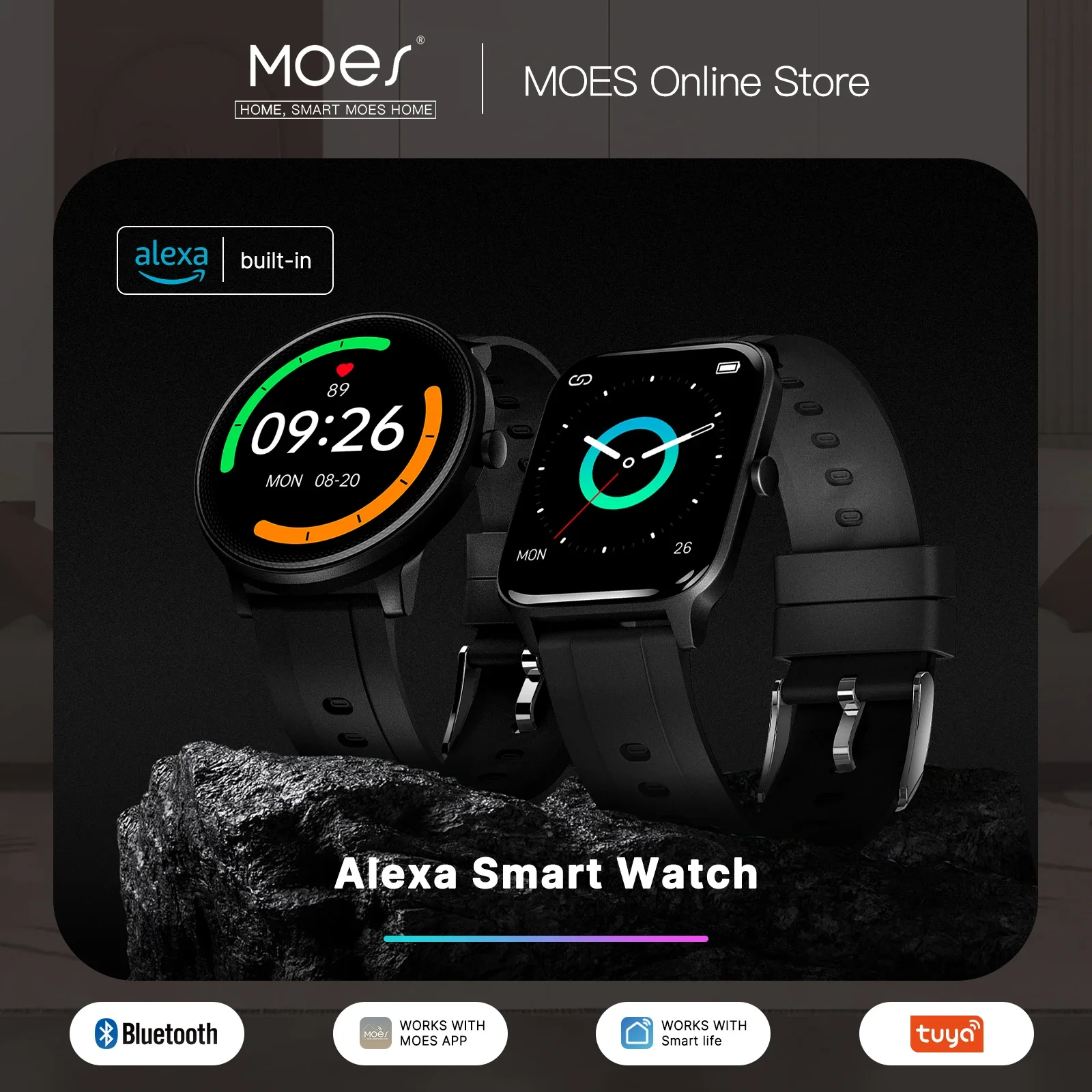 Open Heart Watch - MOES akıllı saat Alexa yerleşik Fitness