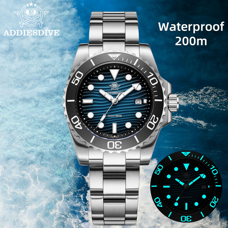 Luxury Watch With Bracelet - ADDIESDIVE erkek 2115 Quartz saat Kum