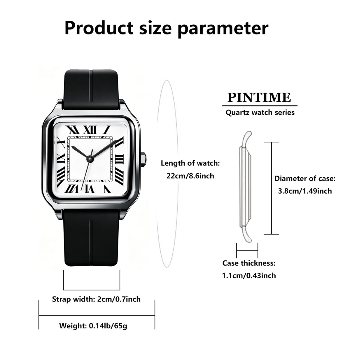 Erkek Kare Lüks Saat, Büyük Ar - Luxury Watch With Arabic Numerals incelemesi ve fiyatı