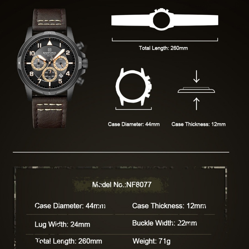 NAVIFORCE Erkekler İçin Moda K - Field Watch Military incelemesi ve fiyatı