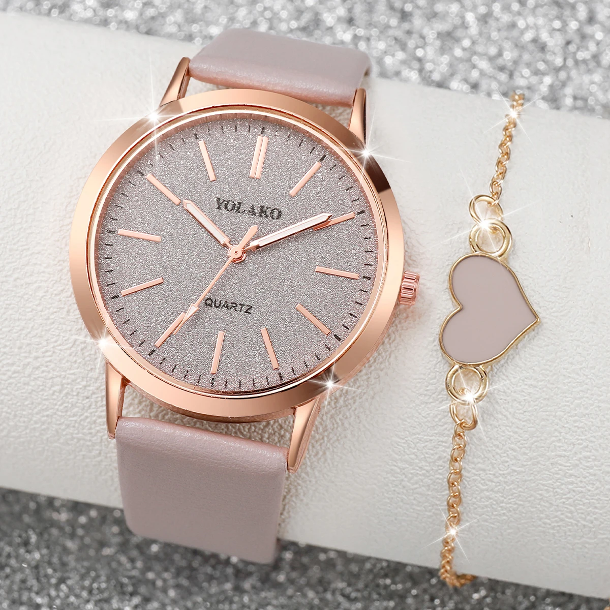 2 adet/takım moda kadın saatle - Open Heart Watch incelemesi ve fiyatı