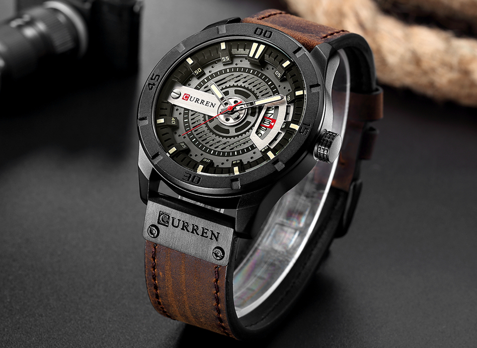 Lüks İzle Marka CURREN Erkekle - Field Watch Military incelemesi ve fiyatı