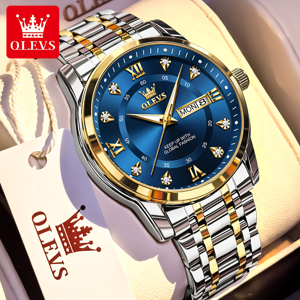 OLEVS Marka Moda erkek saatler - Luxury Watch Men incelemesi ve fiyatı