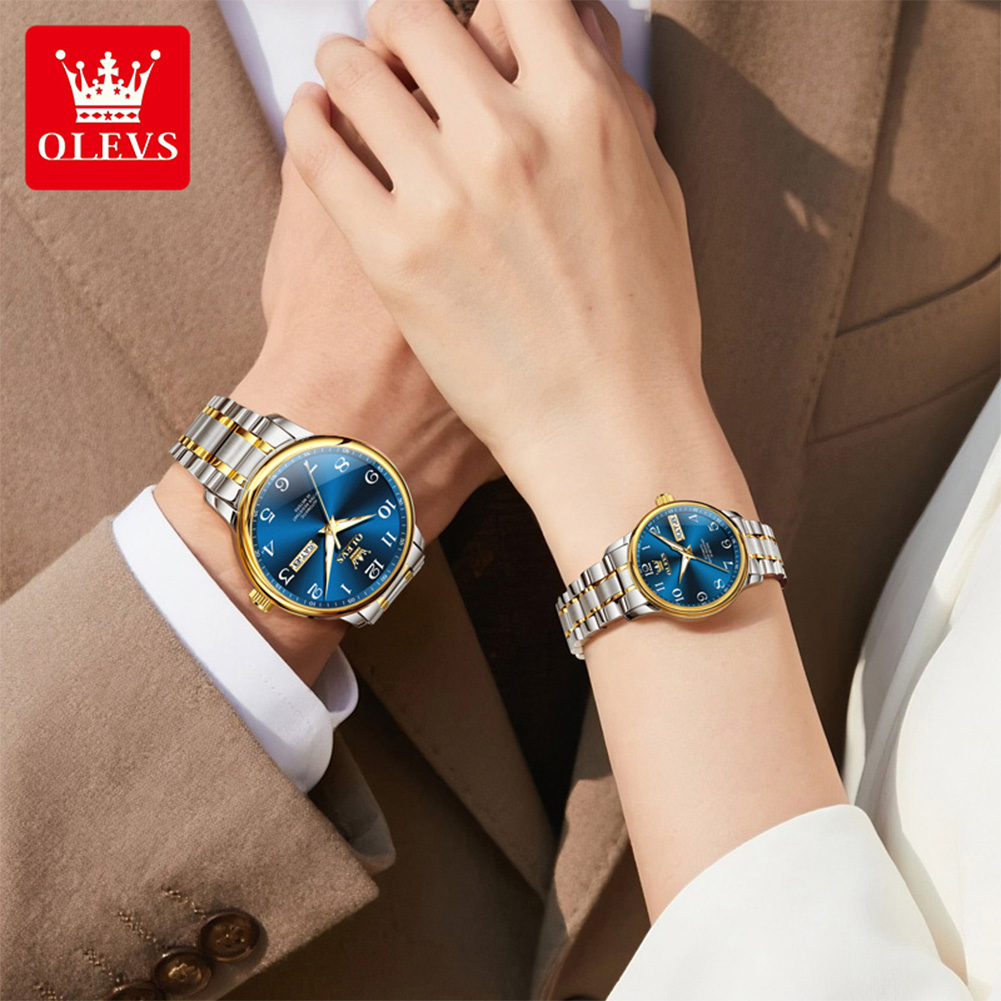 OLEVS Orijinal Çift Saati 2 ad - Luxury Watch With Arabic Numerals incelemesi ve fiyatı
