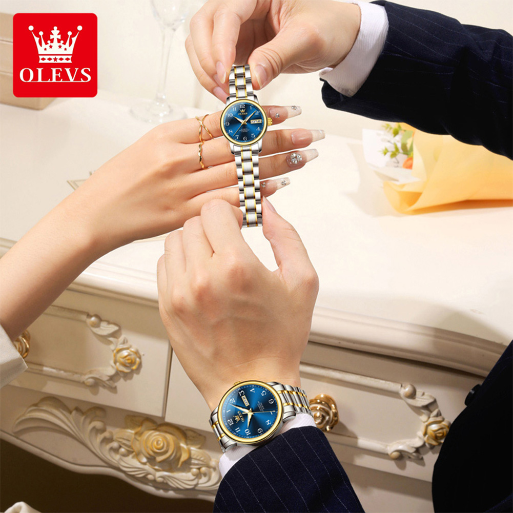 OLEVS Orijinal Çift Saati 2 ad - Luxury Watch With Arabic Numerals incelemesi ve fiyatı
