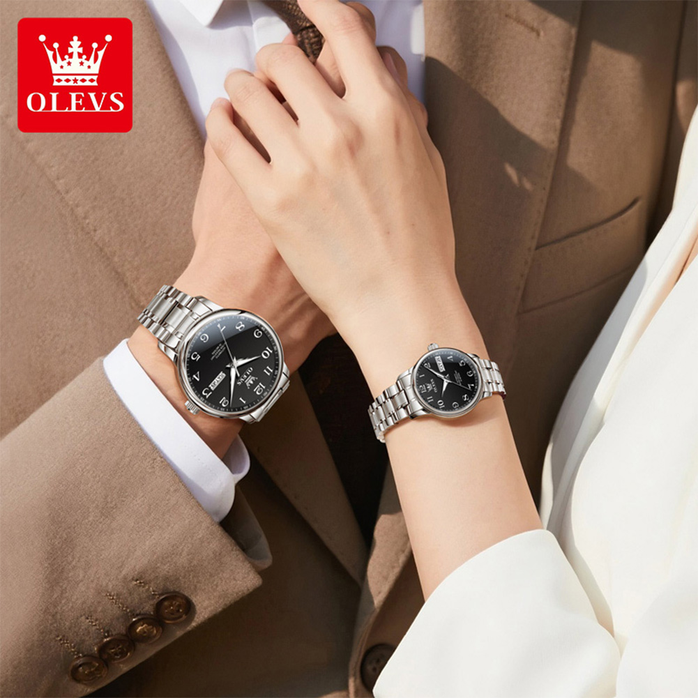 OLEVS Orijinal Çift Saati 2 ad - Luxury Watch With Arabic Numerals incelemesi ve fiyatı