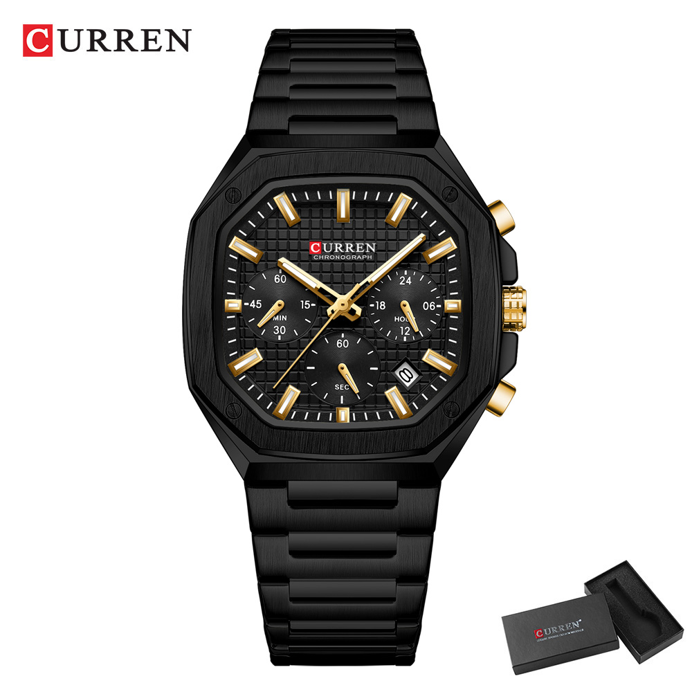 CURREN Lüks Kare Chrono İzle E - Luxury Watch With Bracelet incelemesi ve fiyatı