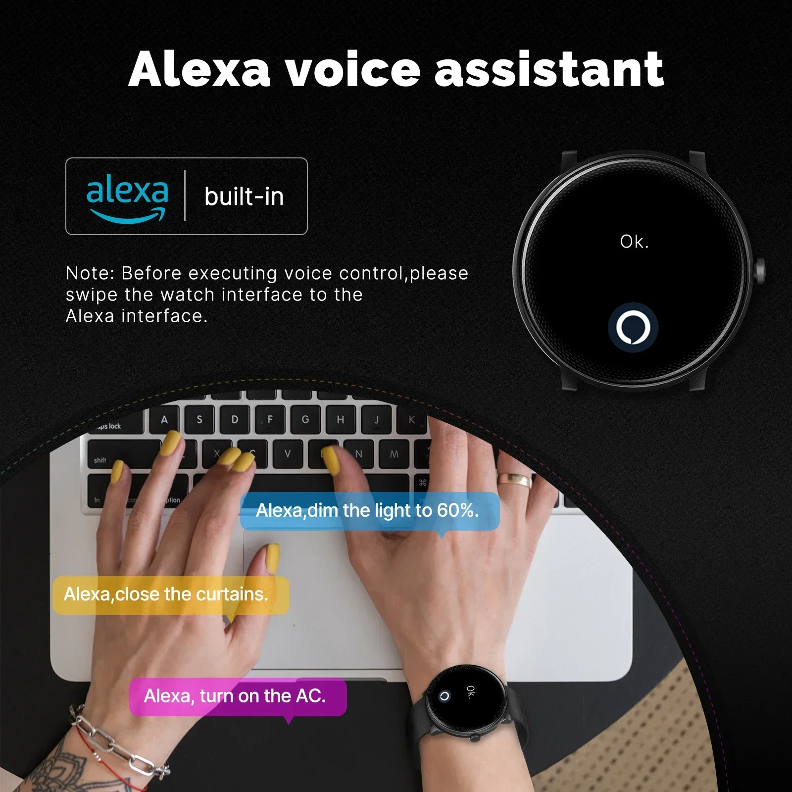 MOES akıllı saat Alexa yerleşi - Open Heart Watch incelemesi ve fiyatı