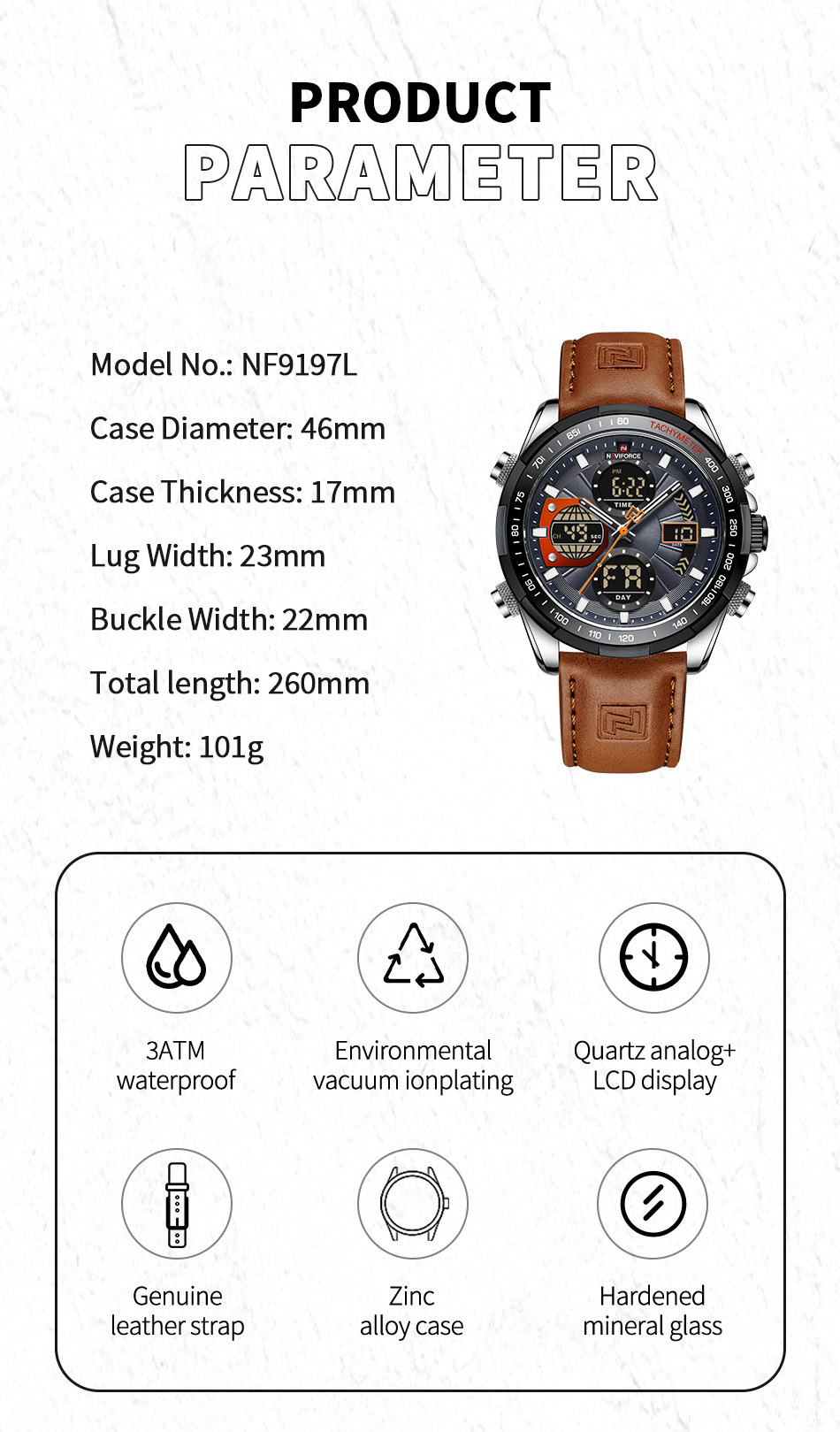2022 NAVIFORCE Spor Saatler Er - Field Watch Military incelemesi ve fiyatı